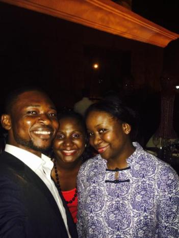 Pre-Summit/Awards party. Left to right Japheth Omojuwa, Emilia Asim-Ita, and me!